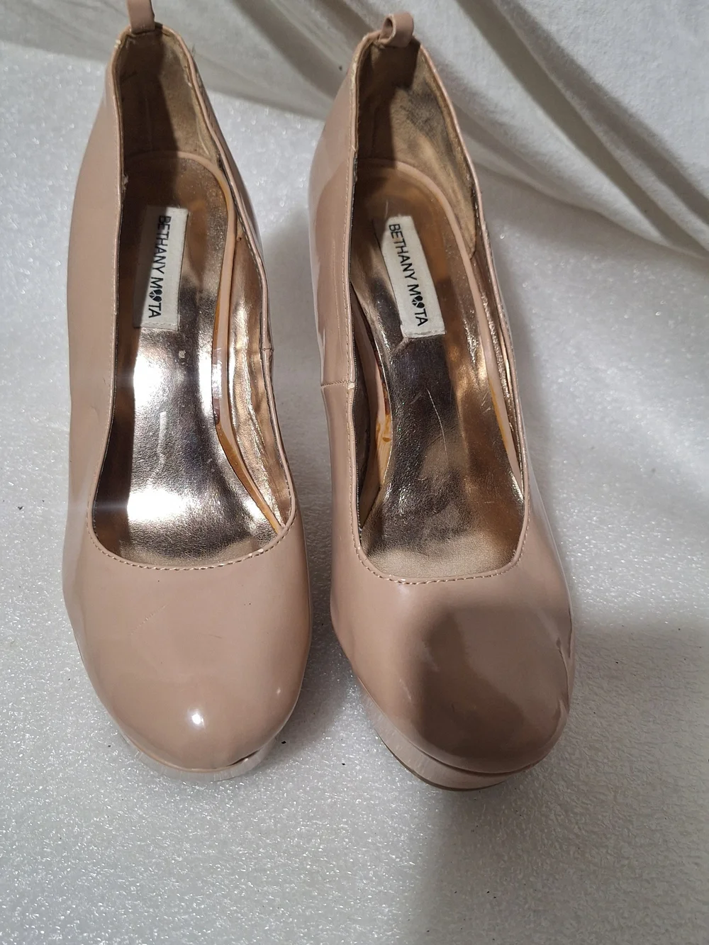Women’s Nude Platform Wedge Pumps